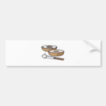 bagel and cream cheese bumper stickers