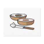 bagel and cream cheese post card