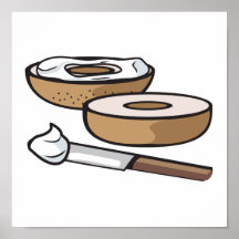 bagel and cream cheese poster