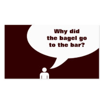 bagel joke business card templates