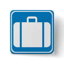 Baggage Check / Claim Highway Sign Button