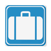 Baggage Check / Claim Highway Sign Fridge Magnets
