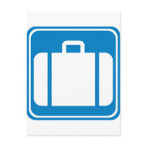 Baggage Check / Claim Highway Sign Postcards