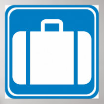 Baggage Check / Claim Highway Sign Posters