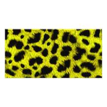 BAGOUT JAUNE AU NÉON LUMINEUX DE POSTER DE ANIMAL  CARTES AVEC PHOTO