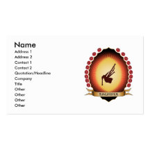 Bagpipes Mandorla Business Cards