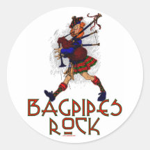 Bagpipes Rock! Stickers