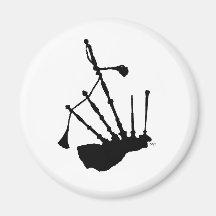 Bagpipes Silhouette Magnets