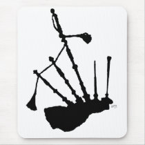 Bagpipes Silhouette Mouse Pad