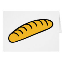 Baguette de pain carte de vœux