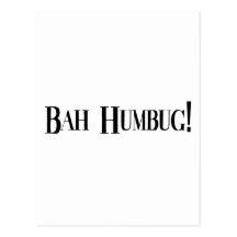 BAH HUMBUG POSTCARD