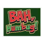 Bah Humbug Postcard - Dark Background postcards