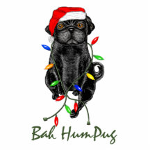 Bah HumPug Black Pug Acrylic Cut Outs