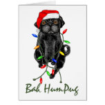 Bah HumPug Black Pug Card
