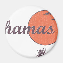 Bahama Worn Retro Fridge Magnets