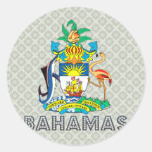 Bahamas Coat of Arms Round Stickers