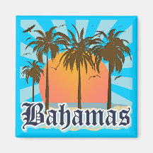 Bahamas Islands Beaches Refrigerator Magnets