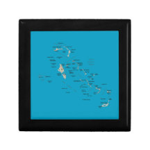 Bahamas Map Gift Box