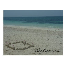 bahamas sand post card