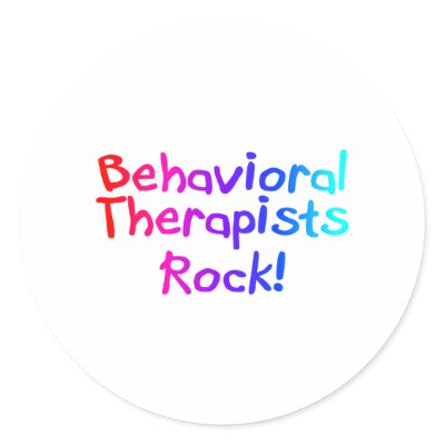 Bahaviorial Therapists Rock Round Stickers by CelebrationZazzle