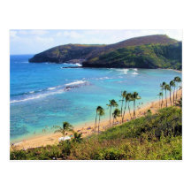 Baie de Hanauma, vue de Honolulu, Oahu, Hawaï Carte Postale