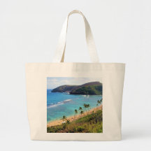 Baie de Hanauma, vue de Honolulu, Oahu, Hawaï Sacs De Toile