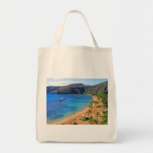 Baie de Hanauma, vue de Honolulu, Oahu, Hawaï Sacs