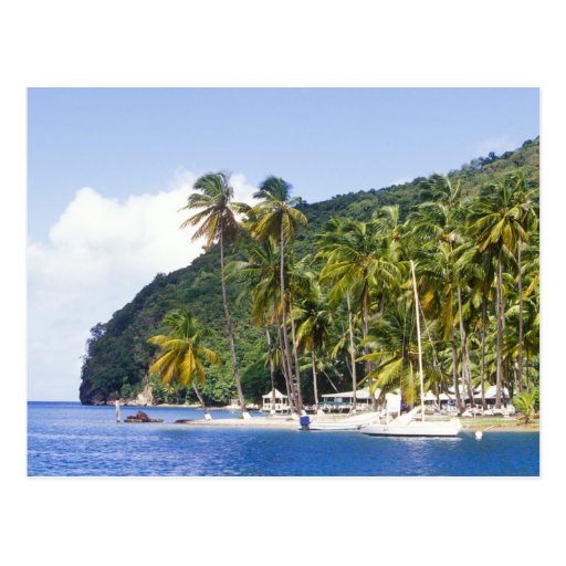 Baie de Marigot, St Lucia, des Caraïbes Carte Postale