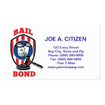 bail bonds Gavel handcuff business card