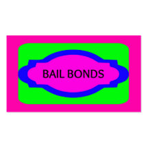 Bail Bonds Neon Colors Business Card