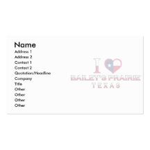 Bailey's Prairie, Texas Business Card Templates