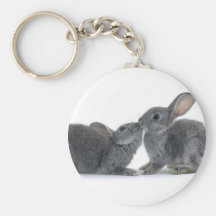 Baiser de lapin porte-clefs