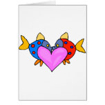 Baisers de 2 poissons carte de vœux