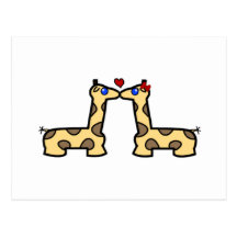Baisers des girafes carte postale