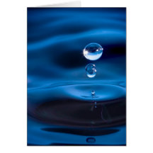 Baisses de l'eau bleue cartes de vœux