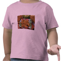 Baked chicken, beans and salad t shirts