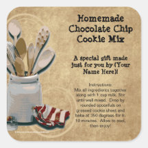 Baked Goods or Mix Gift Jar Labels, Personalized Stickers