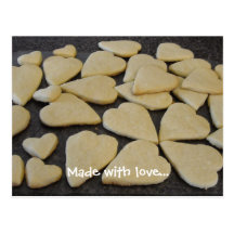 Baked Heart Shaped Cookies Postcards