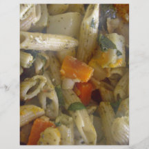 Baked pasta with vegetables personalized flyer