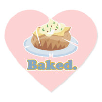 BAKED text baked potato Stickers