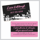 Baker baking pastry chef utensils black business c business card