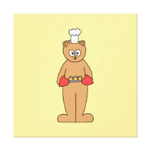 Baker Chef with Cupcakes. Canvas Print