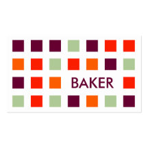BAKER (mod squares) Business Card Templates