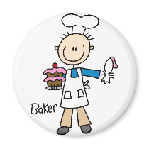 Baker Stick Figure Magnet