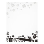 baker utensils black marketing flier customized letterhead