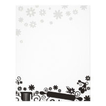 baker utensils black marketing flier customized letterhead