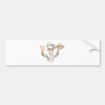 Baker with cupcake bumper stickers