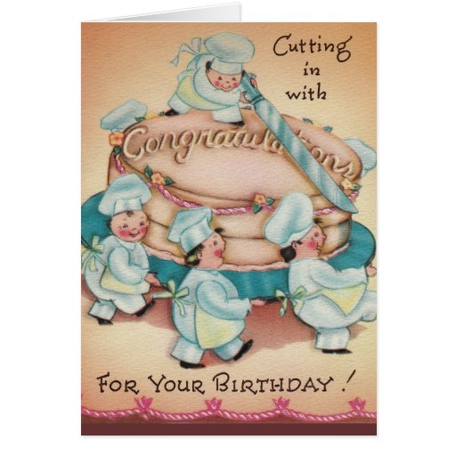 Bakers Cake Birthday Card