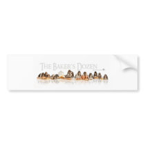 Bakers Dozen Basset Hound Puppies Bumper Stickers