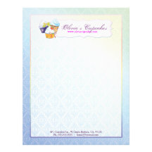 Bakers + Pastry Chefs Cupcake Business Letterheads